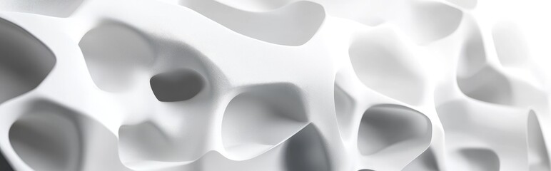 Poster - Abstract geometric background in white 3D rendering