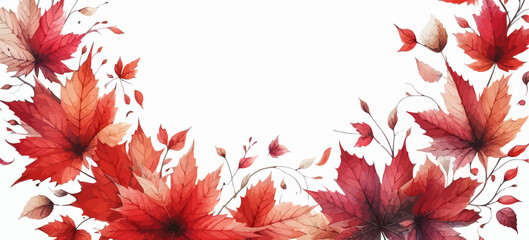 autumn leaves border. frame of falling autumn leaves. leaf fall. autumn flying leaves background wit