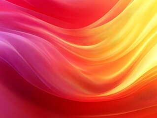 Wall Mural - Abstract Background with Red, Orange, and Yellow Wavy Lines - Illustration