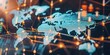 © kwanchaift - Concept of global trade with world map and lines connecting continents, symbolizing international economic connections
