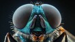 © pamungkas - Macro Close-Up of a Fly's Face and Compound Eyes