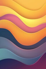 Wall Mural - Abstract Colorful Wavy Lines Background