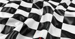 © Eyepain - black and white checkered flag cloth fabric flow ripple close up shot driving