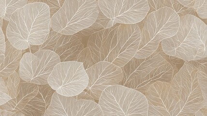 abstract background repeating pattern white leaves leaves are a