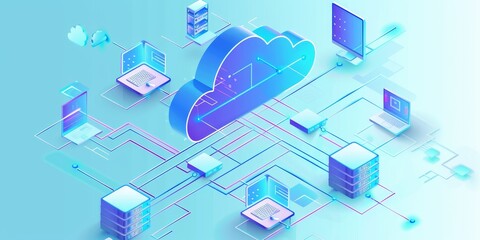 Poster - A cloud computing infrastructure diagram showcasing distributed data structures for scalable and reliable data processing
