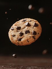 Poster - Falling Chocolate Chip Cookie