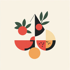 Poster - Geometric Fruits.