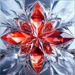 Canvas Print - Red Crystal Star.