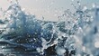 © VK Studio - A dynamic close-up of a wave crashing, with droplets of water frozen in mid-air, capturing the energy and motion of the sea.