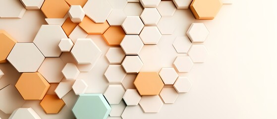 Sticker - Abstract Hexagon Pattern Background.