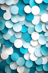 Poster - Abstract Background with Blue and White Circles.