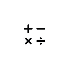 Poster - calculator icon vector math sign
