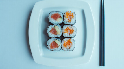 Canvas Print - Sushi on a Plate.