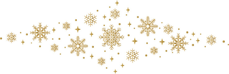 Golden Snowflake Christmas vector. Christmas Gold New year decoration EPS 10