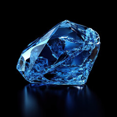 Canvas Print - Blue Diamond Gemstone.