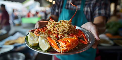 Wall Mural - Plate full of sea food commercial advertising photo