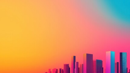 Poster - Neon City Skyline.