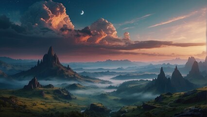 Amazing view of the high mountains