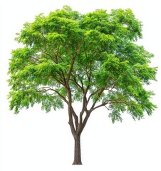 Sticker - Real tree green leaf isolated die cut png file on transparent background