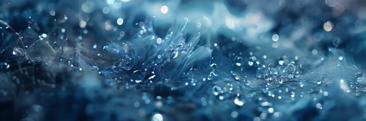 blue background with water droplets