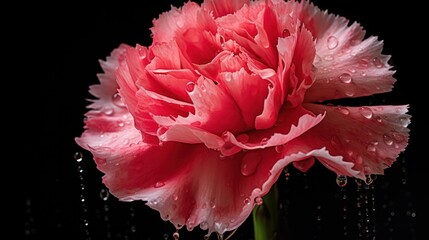 Wall Mural - Water Droplets on Carnation Flower