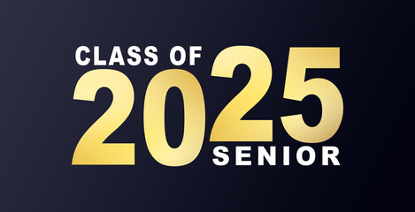 Class of 2025, word lettering script banner. Congrats Graduation lettering with academic cap. Template for design party high school or college, graduate invitations.