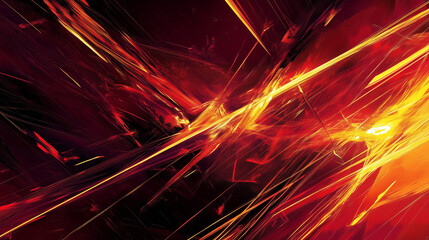 Dynamic fiery abstract art with red and yellow streaks on a dark background, creating a sense of motion and intensity