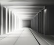 © Nipon - long corridor with white columns and light