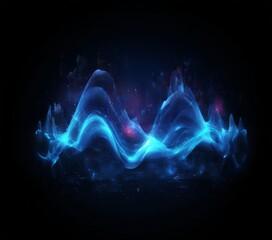 dark background with blue wave