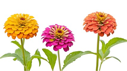 Zinnia isolated on white