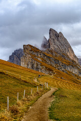 Canvas Print - Seceda dans les dolomites