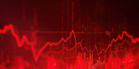 A line graph tracking the stock market performance of European companies over time. 