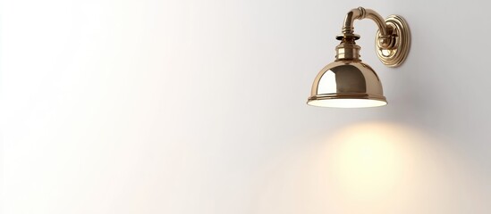 Poster - 3D rendering of a retro wall lamp isolated on a white background