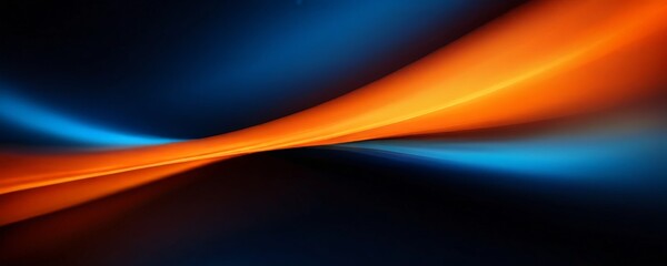 Poster - blue and orange abstract background