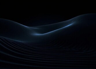 Wall Mural - black background with waves and light