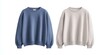© jambulart - Two plain crew neck sweatshirts, blue and beige.