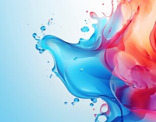 Wall Mural - abstract colorful water background