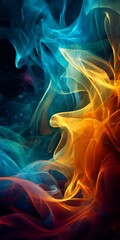 Canvas Print - colorful smoke background