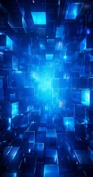 abstract blue cubes background