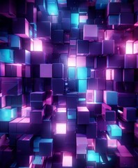 Wall Mural - abstract 3d cubes background