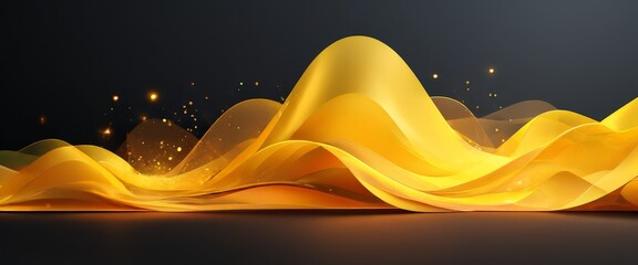 Wall Mural - abstract background with golden waves