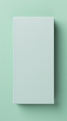 Mint green blank paper isolated on white background, flat lay