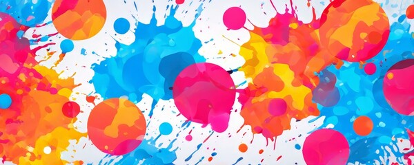 colorful paint splashs background