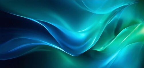 Poster - abstract blue and green background