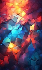 Wall Mural - abstract background with colorful triangles