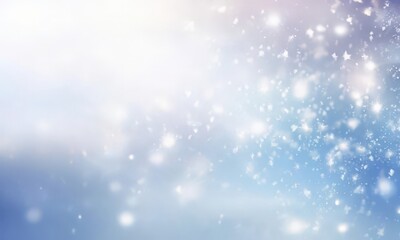 Wall Mural - blue and white background with snow flakes