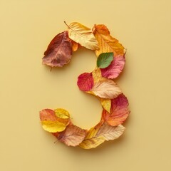 Wall Mural - This music note features red and yellow autumn leaves against a gold background. A minimalist concept. Copy space. Fall art. Creative autumn design.