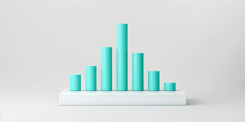 A minimalist bar graph depicting customer retention rates by product category, on a clean white background