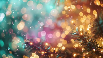 Poster - Festive Christmas Lights and Bokeh