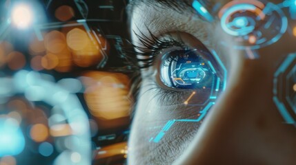 Poster - Human Eye with Digital Interface